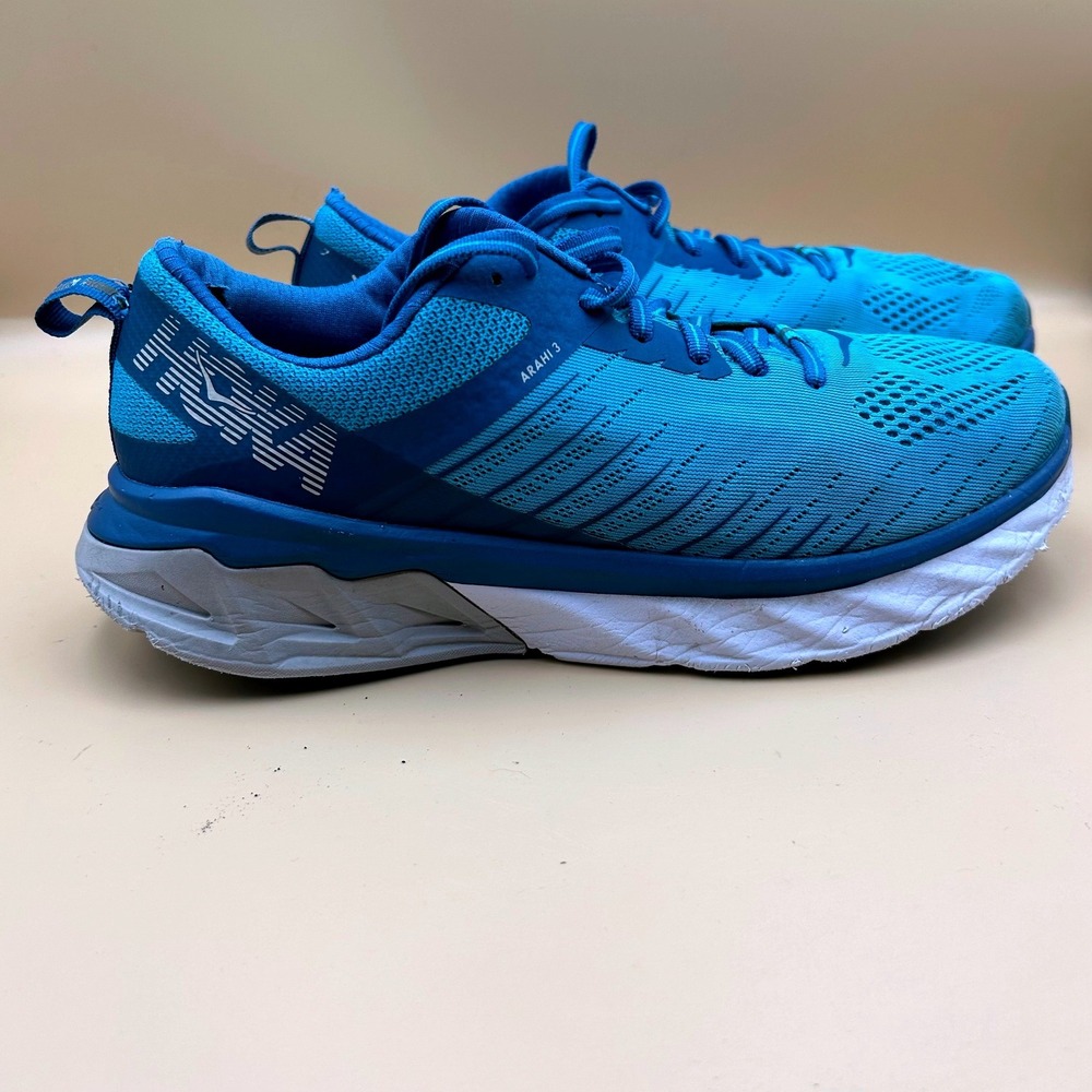 Hoka One One Arahi 3 Blue Teal Running Shoes Womens 9.5 1104099 SBST